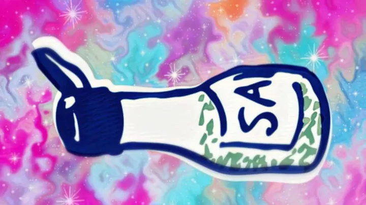 simple sketch of a saltshaker floating on a psychedelic colored background