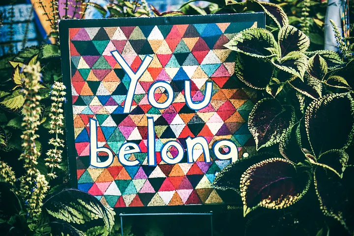colorful quilt saying 'You belong'